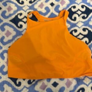 Lululemon orange Longline Highneck Bra